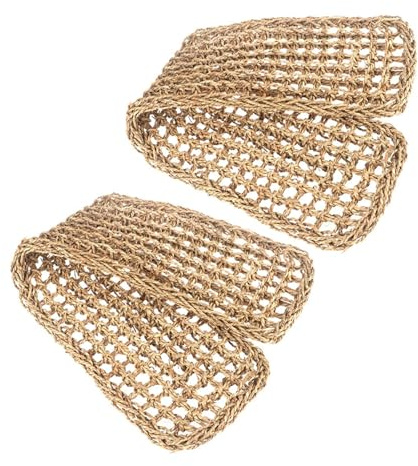 MINAOLULUS Hamac pour Reptiles et Lézards en Herbe Marine Tissée la Main, Coussins pour Animaux de Compagnie 2 Pièces, Maille Dense Ordonnée, Accessoire pour Terrarium