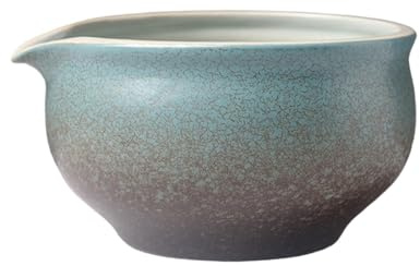 Yajuyi Tazón de Matcha Cerámico con Vertedor Artesanal Cuenco Auténtico para de Té Japonés Recipiente para Té Verde Herramienta Tradicional China a