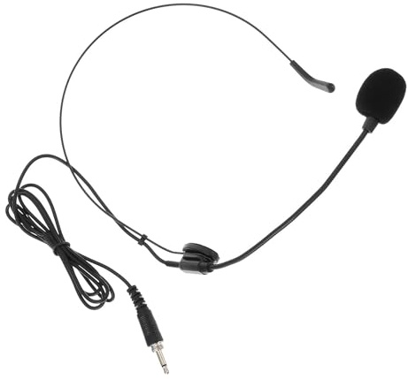 Toddmomy Microfono a Condensatore Cablato Nero Braccio Flessibile | Indossabile, Pickup Unidirezionale, Struttura Leggera, Filo in Rame e Componenti Plastici e Ferro
