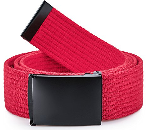 Ladeheid Gürtel Herren Verstellbarer Stoffgürtel aus Baumwolle Gürtel ohne Löcher für Männer Geeignet für Arbeit, Reisen oder Männergeschenke 120 cm x 4 cm P10