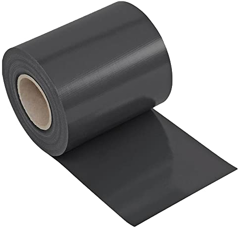 NOOR Sichtschutzstreifen PVC BASIC für Doppelstabmattenzaun - Zaunfolie Rolle anthrazit 0,19x35 m - blickdichter Wind- & Sichtschutz - Zaunblende 450 g/m² inkl. 25 Klemmschienen