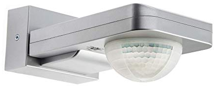 HUBER Motion 6 Infrarot Bewegungsmelder 360° mit 3 Sensoren und Matrixlinsen - IP65 Bewegungsmelder LED geeignet I inkl. Unterkriechschutz & Bereichsbegrenzung, Wand-/Deckenmontage, Silber