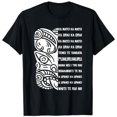 Haka Text Neuseeland Black Maori New Zealand Kiwi NZ Rugby T-Shirt