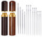 15 Stücke Leder Nadeln Set, 4 Größen Leder Nähen Nadeln, Hand Nähen Nadeln mit Große Augen Nadeln und 2 Holz Aufbewhrungsflasche für Leder Hand Nähen Handwerk