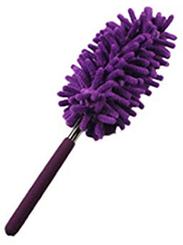 othulp Extendable Feather Duster,Long Feather Duster,Dusting Brush With Extendable Pole Washable Duster Head For Home Office Car purple