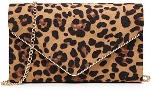 Dasein Women Faux Suede Evening Clutch Bags Formal Party Clutches Wedding Purses Cocktail Prom Clutches