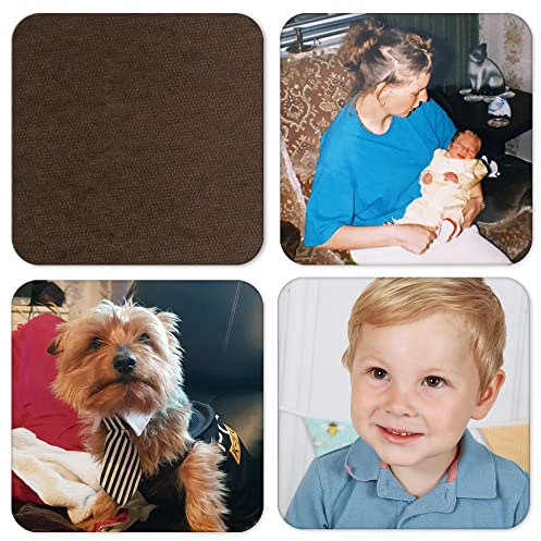 Personalised Coasters with Your Photos - Set of 4 | Square, Gloss, FSC Wood, Custom Photo Coasters with Your Pictures