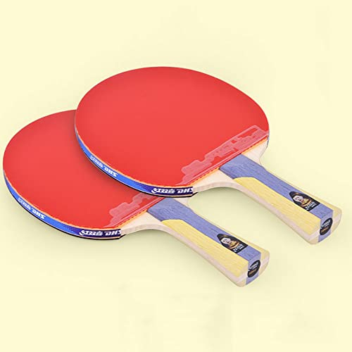 ZHANGZONG tischtennisschläger Set tischtennisschläger Profi Tischtennisschläger 2-Spieler-Set mit Schlägertasche, Tischtennisschläger für Familienaktivitäten, Schule und Sportverein(Color:A,Siz