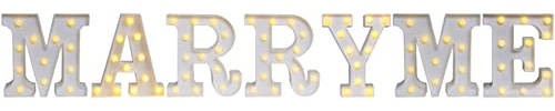 Fantasee Light Up Letters Lights, 26 Alphabet Light Up Marquee Number Letters Sign for Wedding Birthday Party Lamp Christmas Home Bar Decor (MARRY ME)