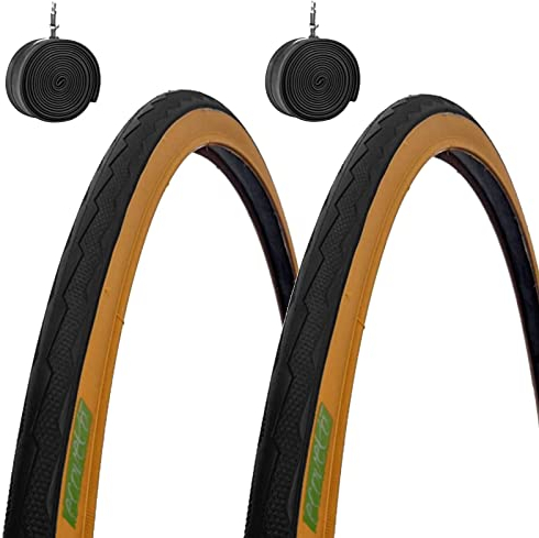 ECOVELO 2 neumáticos 2 Cubiertas de 700 x 28 C + cámaras, Adultos Unisex, Negro para, 700X28