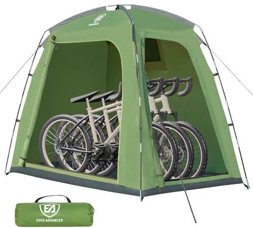 EVER ADVANCED Bike Storage Outdoor 200*120*165cm Bike Cover for Outside Storage Waterproof Bike Shed for 3 Bikes Bicycle Cover Bike Tent Bike Store Shelter Storage Tent