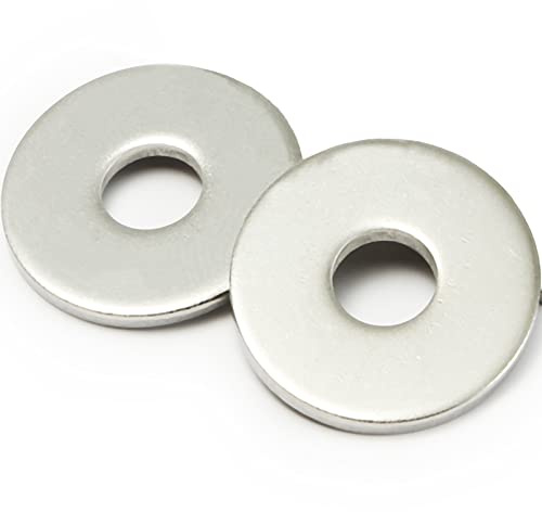 AMLOOPH Unterlegscheiben M16, Große Flach Unterlegscheiben M16 x 50mm Dicke 3mm Edelstahl Beilagscheiben DIN9021 A2 V2A (2 Stück) Rostfreie Edelstahlscheiben für Schrauben & Muttern & Gewindestange