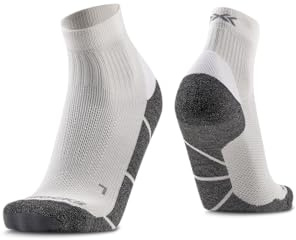 X-Socks Core Natural Ankle calcetines, Ideal para Correr, Ciclismo y Deportes de Invierno - Algodón Orgánico y Lyocell, Protección del Tendón de Aquiles y Articulaciones - Negro/carbón, 35-38