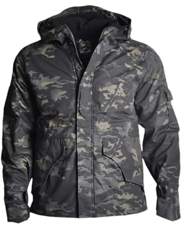 ZMIN Hosen Militär Männer Taktische Jacken Warme Winter Camouflage Multicam Hosen Kampf Jacke Armee Camping Jacke Männer Kleidung black CP jacket XL