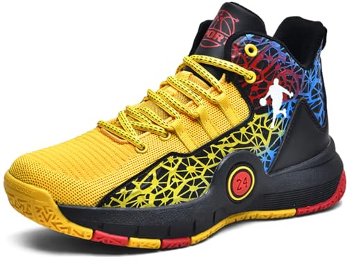 Kmrlofiy Zapatillas de Baloncesto para Hombre Antideslizantes Calzado de Baloncesto para Hombre Masculino Zapatos de Baloncesto Aire Libre Deportivas Calzado (BKT-M4, 41EU)