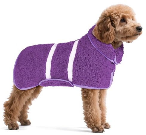 Dog Bathrobe Super Absorbent Dog Towels Large Quick Drying Robes for After Bath Soft Adjustable Warm Keeping Dogs Towel(S-XXL)