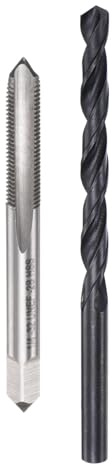 QUARKZMAN Ensemble de Tarauds et Forets Kit D'Outils de Réparation | pour le Taraudage, Taraud Fileté 1/4-32 Unef et Foret Hélicoïdal 7/32 en Oxyde Noir