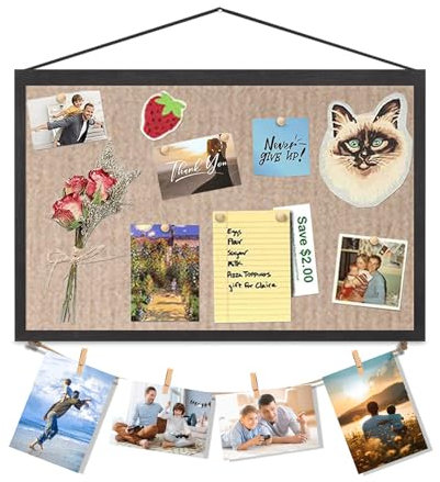 30 x 40cm Korktafel mit Holzrahmen,Pinnwands Korktafel,Pinnwand Modern,Fototafel Memotafeln,Korkwand Pinnwand für Wände Schmuck Notizen Sammlungen Fotos Büro Holzrahmen Dekorative Pinnwand Schwarz