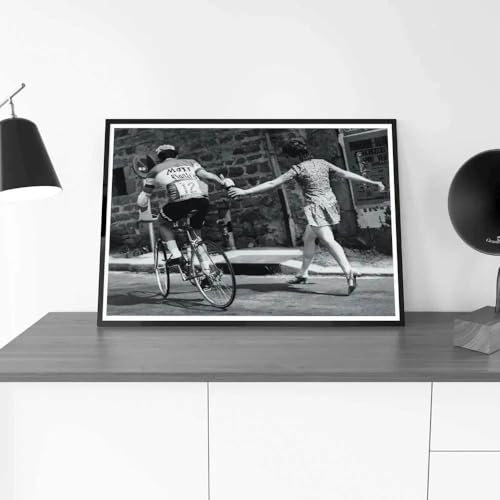 WSJIJY Leinwanddruck Tour De France Fotografie, Radsport, Rennrad, Kunstposter, Leinwandbild, Wanddruck, Bild, Ideal Für Wohnzimmer, Heimdekoration, Geschenk, 60 X 90 cm, Ohne Rahmen