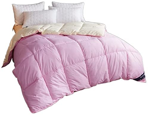 Aioneer Piumino Morbido in Piuma D'Oca, Piumino Invernale E Autunnale, Trapunta Trapuntata, Coperta Singola King SizeArgento-200x230cm 3kg