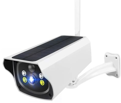 Videocamera Sorveglianza, Telecamera esterna solare 4G Telecamera IP di sicurezza for scheda SIM 1080P HD 3G Telecamera di sorveglianza alimentata a batteria con pannello solare per uso esterno e dome