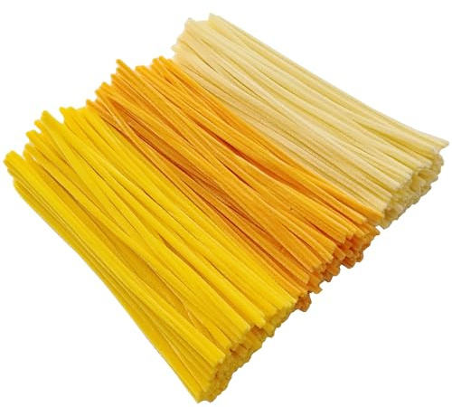 YYUENGTAK 300 Piezas Limpiapipas Chenilla Amarillo y naranja(30CM x 6mm),Limpiapipas para manualidades:para hacer flores,animales,decoraciones para el hogar y actividades creativas,Yellow Pipe Cleaner