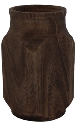 Holzblumenvase - Vase -Herzstück Rustikales Holz | Dekoration Home, Handgefertigte Braune Holzblumenvasen Für Schlafzimmer Counter Study Room Tabletop Wohnzimmer Mantel