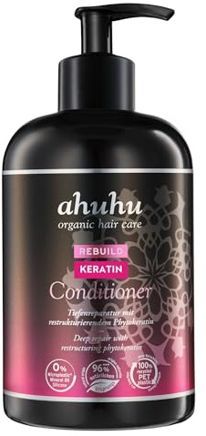 ahuhu Rebuild Keratin Conditioner XXL (500ml) | Haarspülung für intensive Haarpflege, Tiefenreparatur mit Keratin & pflegenden Ölen