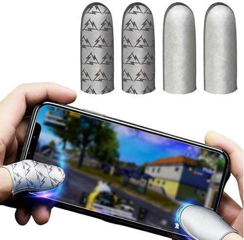 JIUCHAOTONG 2 paires de manchons pour doigts, manchons de pouce, manchons de jeu, étui respirant pour écran tactile de jeu mobile