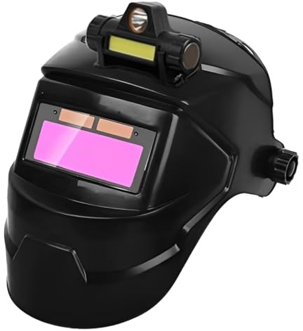 SGZIOO Welding Mask Auto Darkening, Solar Powered Welding Helmet, with 10 Protective Plates, Electrical Welding Helmet Mask with Shade Range 6-13, for TIG MIG ARC Grinding (Black)