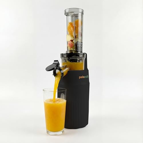 Pelamatic Exprimidor Electrico Negro 100W, Licuadora Para Verduras y Frutas, Extractor de Zumos y Verduras Eficiente y Compacto, Ideal Para Cocina Saludable y Jugos Nutritivos