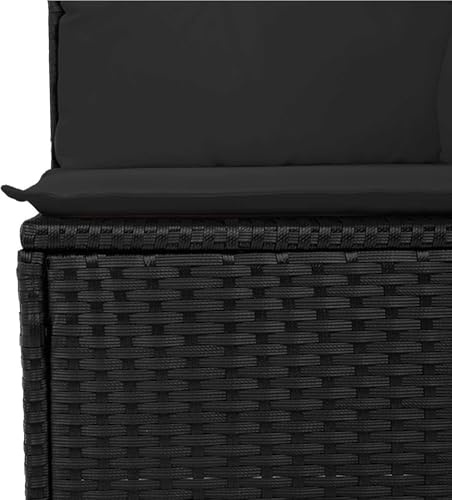 KKgypkn Modulares Gartensofa-Set aus Poly Rattan mit Kissen für Entspannung im Garten – 9-teiliges Gartenmöbel-Set modern für draußen