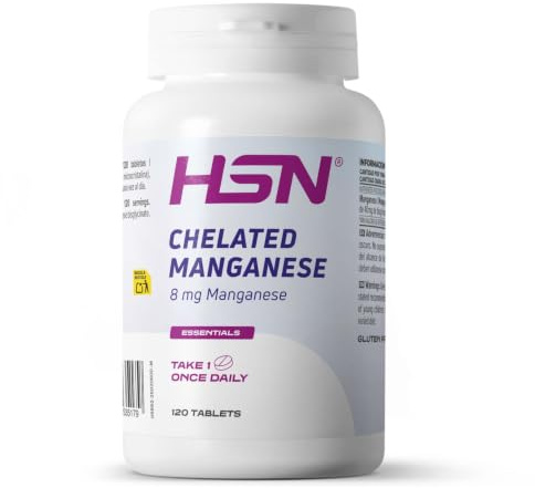 HSN Bisglicinato de Manganeso 8mg Quelado - 120 Tabletas