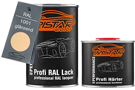 TRISTARcolor RAL 1001 Beige glänzend 2K Autolack 1,5 Liter / 1500 ml Dose inkl. Härter