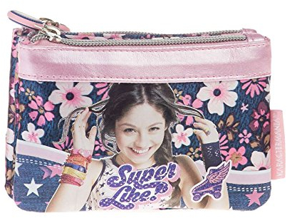 Soy Luna Superlike-Doppelte Quadratische Geldbörse, Lila