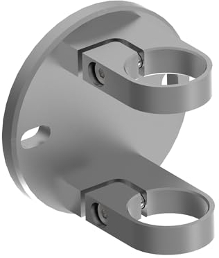 Sellon24® Ancrage mural rond en acier inoxydable - 42,4 mm - Réglable - Support de poteau rond - Support de tuyau stable sur le côté - Montage mural