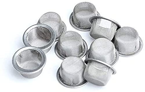 EPRHAY 16mm Diameter Crystal Tobacco Pipe Stainless Steel Mental Screen Filters for Crystal Smoking Pipes, 10pcs