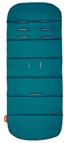 Diono Baby Seat Liner For Stroller, Cool Reversible Stroller Seat Liner With Plush Cushioned Padding, 100% Water Resistant Liner, Blue Turquoise