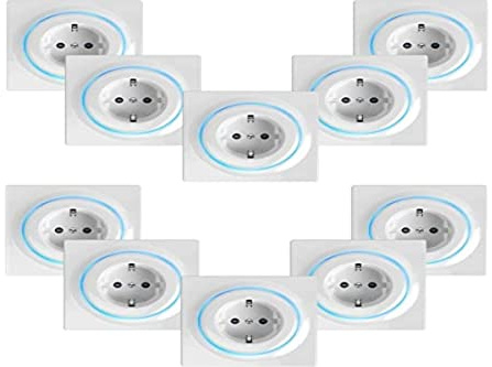FIBARO Walli Outlet F / Z-Wave Plus Intelligente Steckdose Typ F, FGWOF-001, 10 stuck