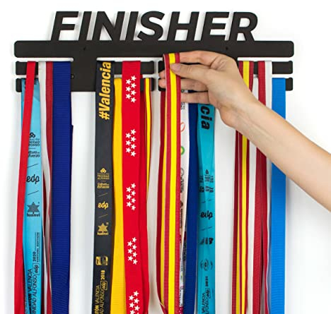 CONTRAXT Porte medaille pendante finisher. Support accroche Porte médaille sportive médaillier sport Medaillier spartan Medal holder (Finisher, L)
