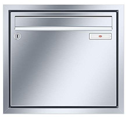 RENZ/Eckrahmen/Unterputz-Briefkastenanlage Einbau-Briefkasten / V4A-Edelstahl/Volumen 17 L/Dein-Briefkasten.de