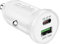 SBS Caricabatterie Auto Mini, Power Delivery 20W, Ricarica Rapida, Adaptive Fast Charge (AFC), Led di Stato, USB-C, USB-A, Presa 12V, per Iphone, Ipad, AirPods, Samsung, Smartphone, Tablet, Bianco