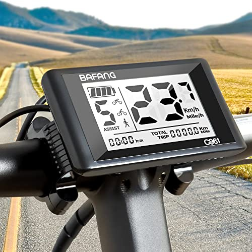 Zeekpowa Ebike Display C961 für BAFANG BBS01B BBS02B BBSHD Motor E-Bike Fahrrad Ebike Computer mit 0-9 PAS UART Protokoll