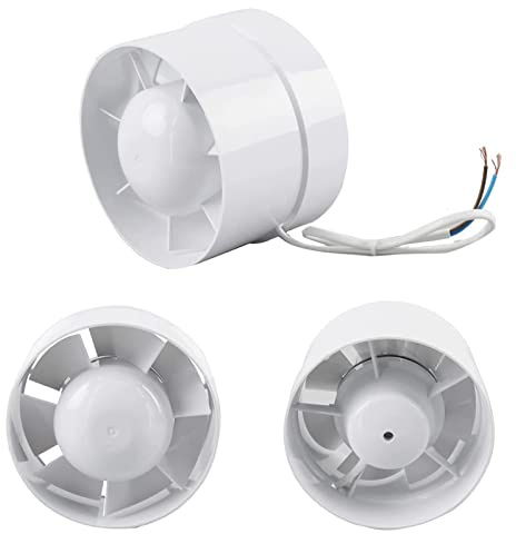 Rohrventilator 125mm Abluftventilator 5 inch Luftabsauger Abluft Zuluft Inline-Rohrlüfter Hohe Qualität Leise, Lüfter Für Bad, WC, Küche, Gewächshaus, Zelt, Garage