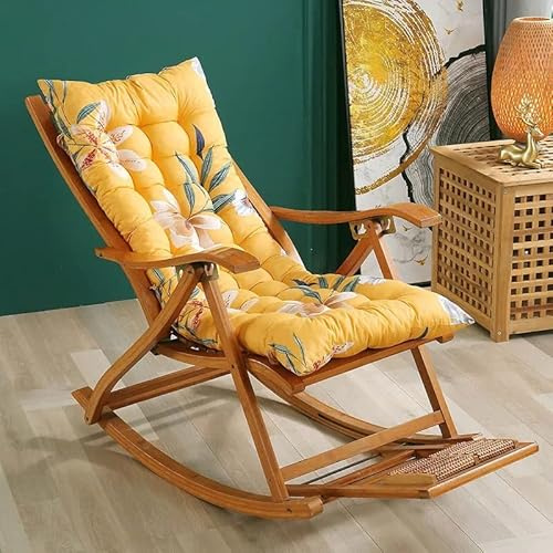 Hoowarm Lounge Rocking Chair Coussin Coussin Bain De Soleil Transat De Jardin Coussin Transat Fauteuil Relax Lounge Épais Pad Coussin De Chaise Longue De Patio Doux Matelas Bain De Soleil