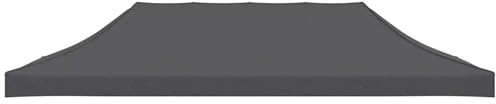 Keketa Homgoday UV- und wasserbeständiges Partyzeltdach 580x291cm, anthrazit, 600D Oxford mit PVC-Beschichtung - Ersatz für Pop-Up-Faltzelte Model44988