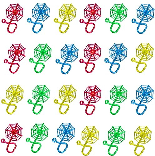 Klatschhände Set, Klebrige Spielzeug, Klatschhand, Sticky Glibberhände Als Mitgebsel, Give-Away Und Scherzartikel, Spielzeug Und Spaßfaktor Partys (Spinnennetz-24 Stücke)