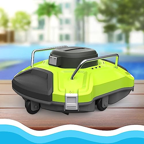 Ghoyvls Wireless Pool Vacuum for Above Ground Pool & Inground Swimming Pool - Automatic Water Cleaner with 2 Top Handles, Robotic Underwater Cleaner with Filter