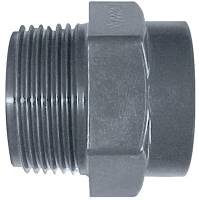 Jardibric - Mamelon PVC 40x49 Mâle vers 26x34 Femelle PN10 - Raccord PVC à Visser pour Arrosage Automatique Enterré