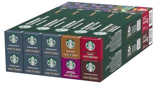 STARBUCKS Coffee Shop Classics - STARBUCKS Espresso Roast Pack by Nespresso, Coffee Capsules 10 x 10 (100 Capsules) - Amazon Exclusive